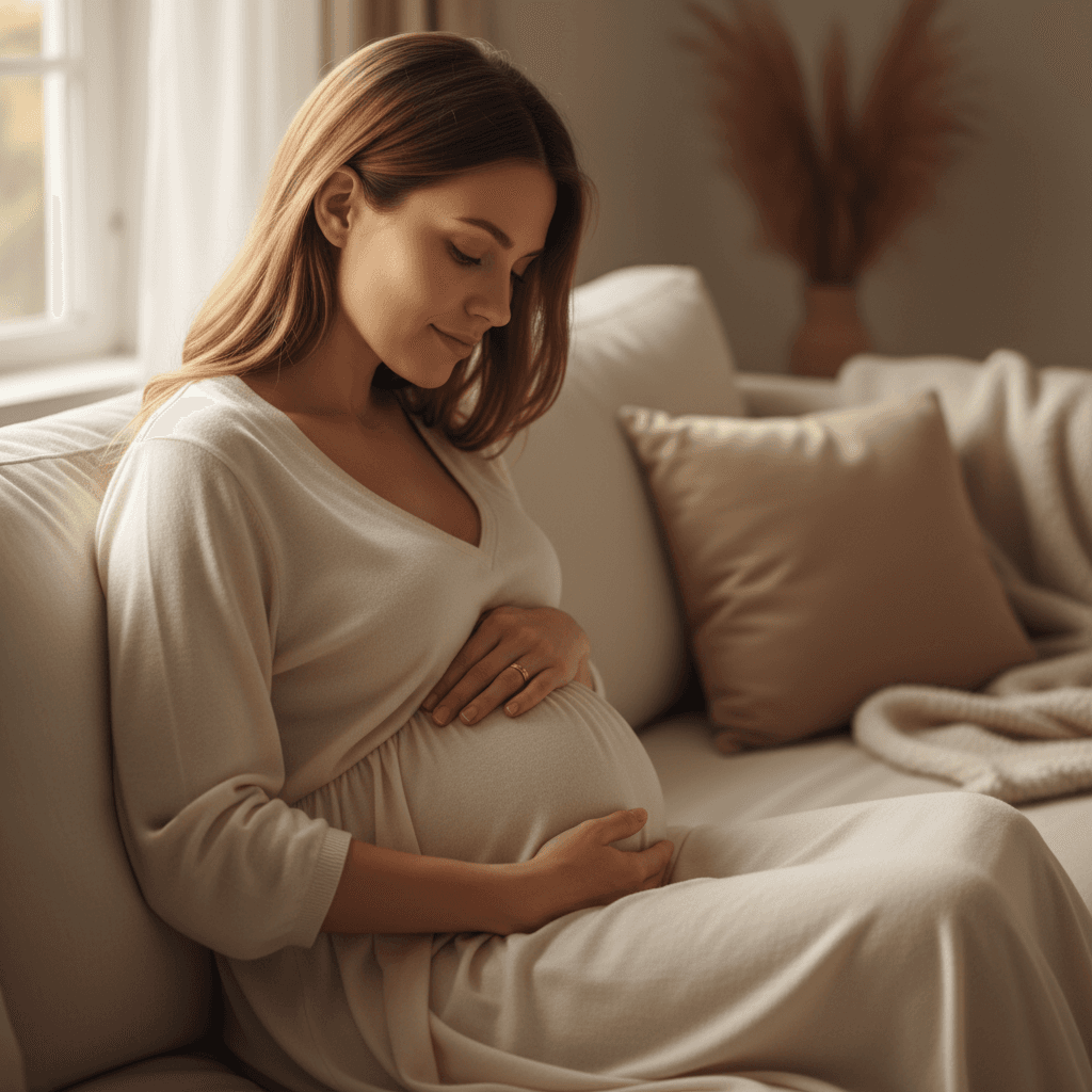 Expectant mother in peaceful moment